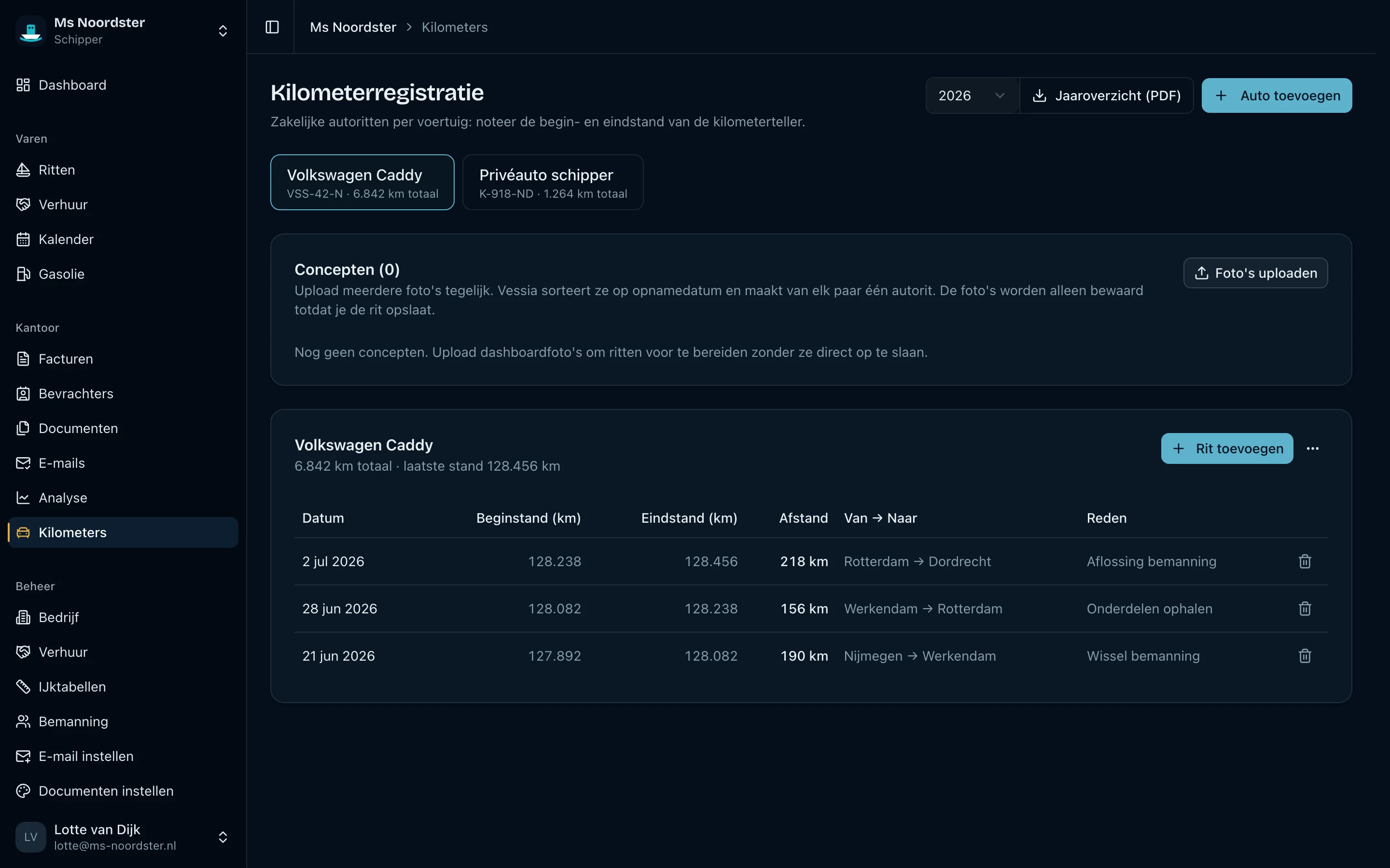 Zakelijke kilometers netjes vastgelegd